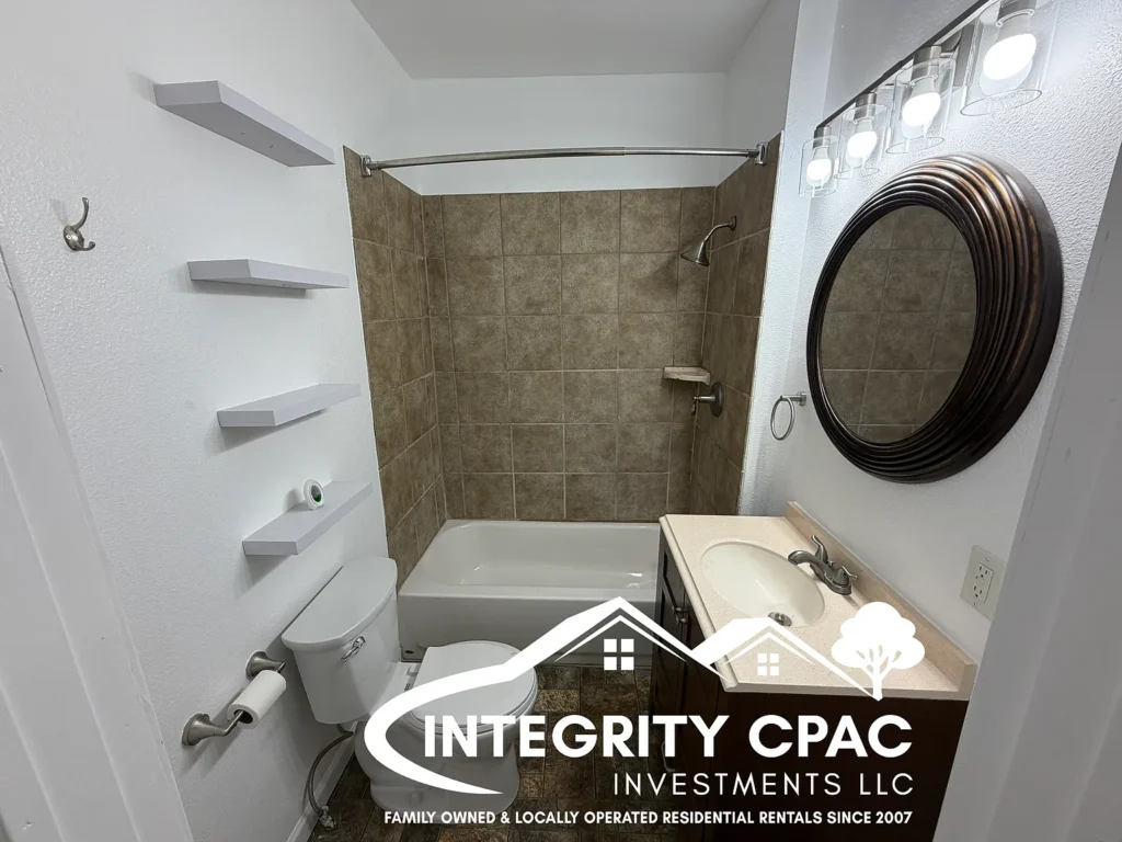 Updated bathroom in rental home - 513 Ritchey Gainesville Texas